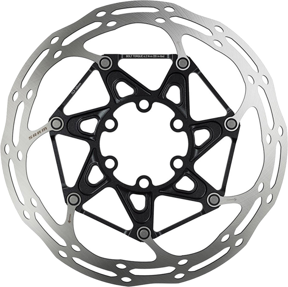 SRAM CenterLine X 2-Piece Bremseskive 6-bolt 180mm m. Titaniumbolte SRAM CenterLine X 2-Piece Bremseskive 6-bolt 180mm m. Titaniumbolte