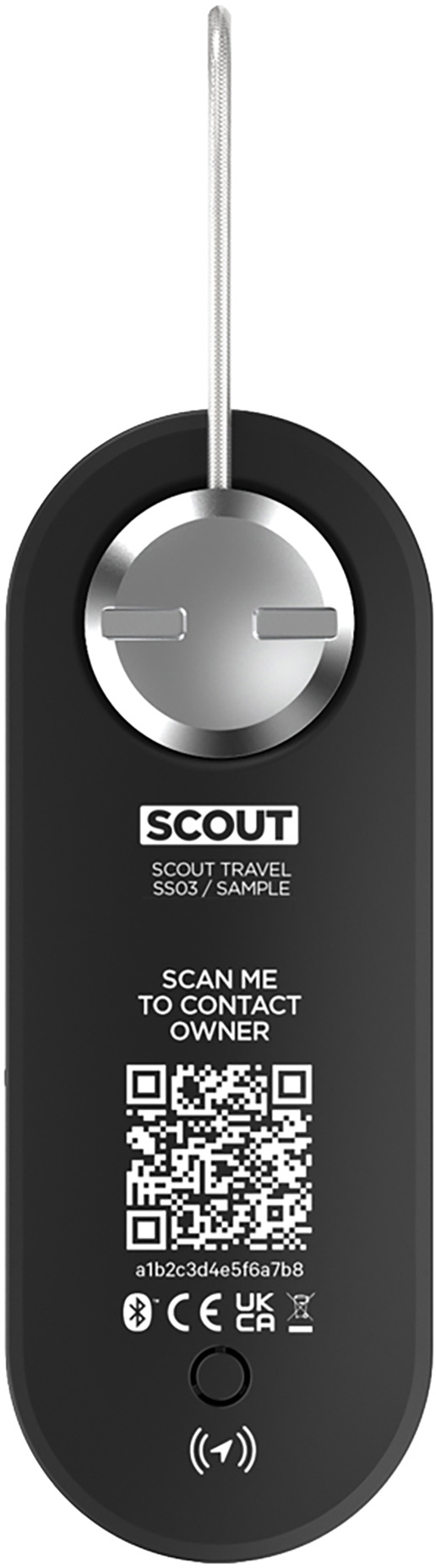 Tilbehør - Cykellås - Knog Scout Travel Alarm & GPS Locator - Sort (Apple Find My)