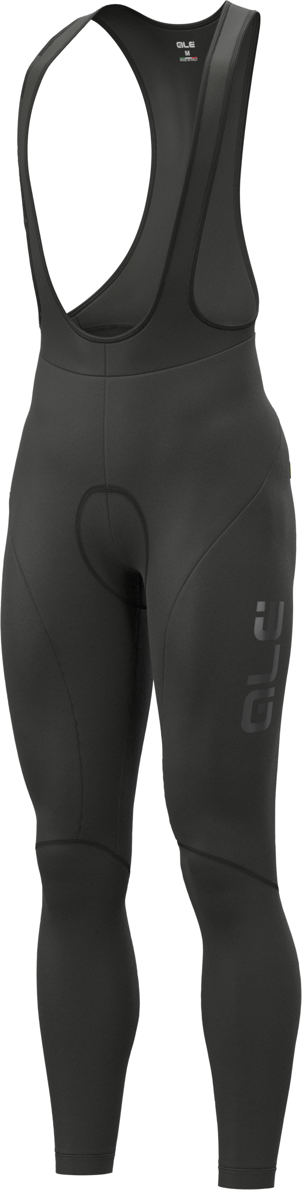 Billede af Alé Vinter Bibtights Solid Nordik u. pude - Sort