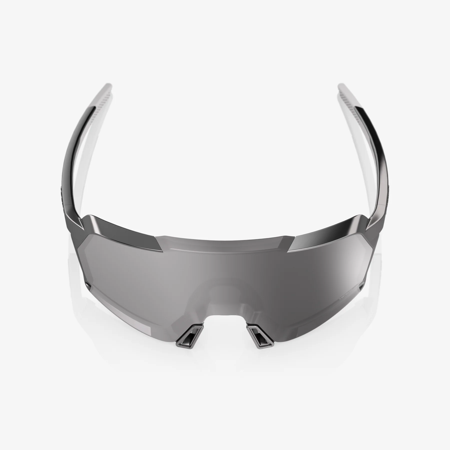 Beklædning - Cykelbriller - 100% KORBIN - Gloss Black Chrome - HiPER Silver Mirror