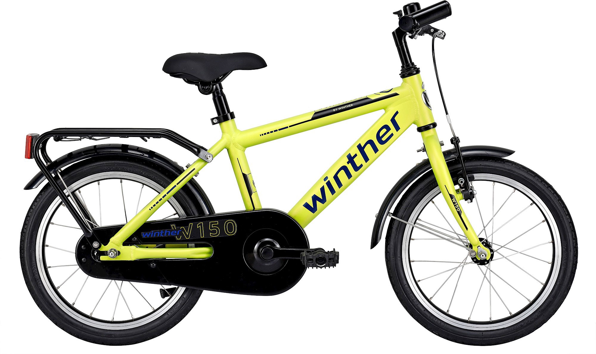 Cykler - Børnecykler - Winther 150 Dreng 16" 1g 2023 - Gul/Grøn