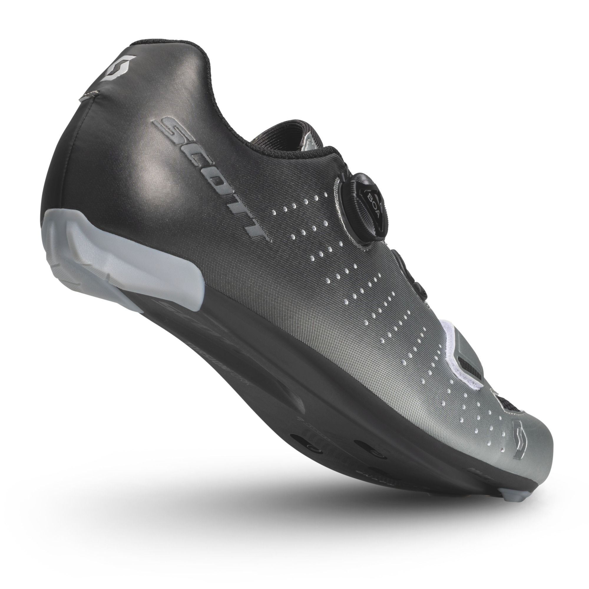 Beklædning - Cykelsko - Scott Shoe Road Comp Boa - Black Fade Metallic Silver