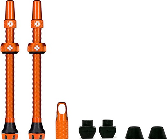  - Muc-Off Tubeless Valve / Ventil Kit v2.0  - 80 mm - Orange