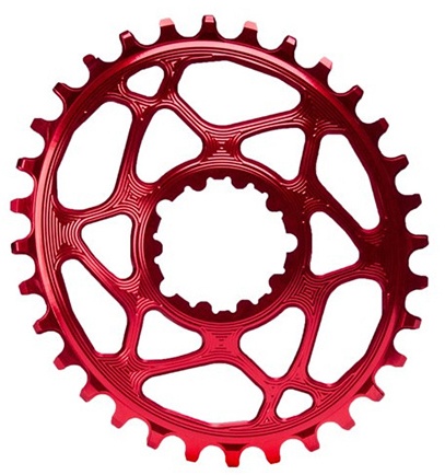 AbsoluteBlack Chainring Direct Mount Singlespeed 36T - Oval - Shimano - Rød