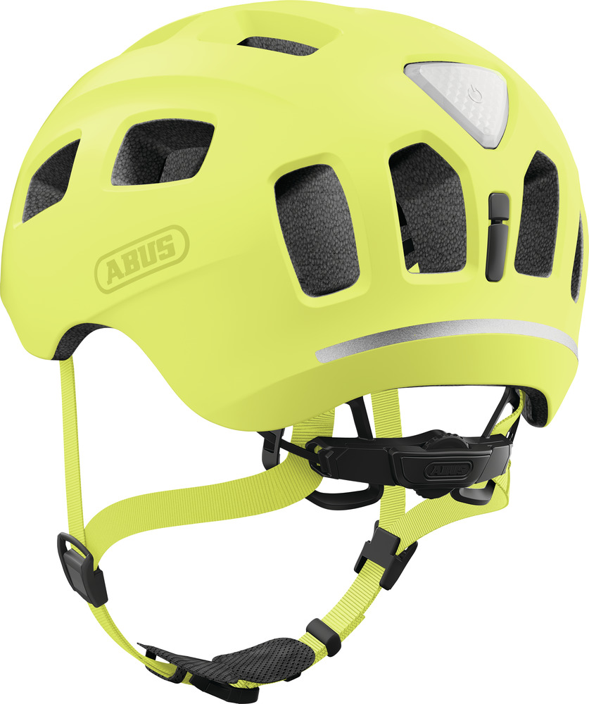 Beklædning - Cykelhjelme - Abus Youn-I 2.0 m. LED lys - Mono Yellow