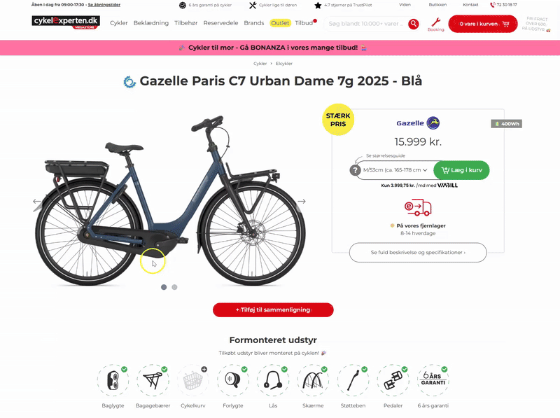 Sådan kan du se hvor meget du skal afbetale på en cykel