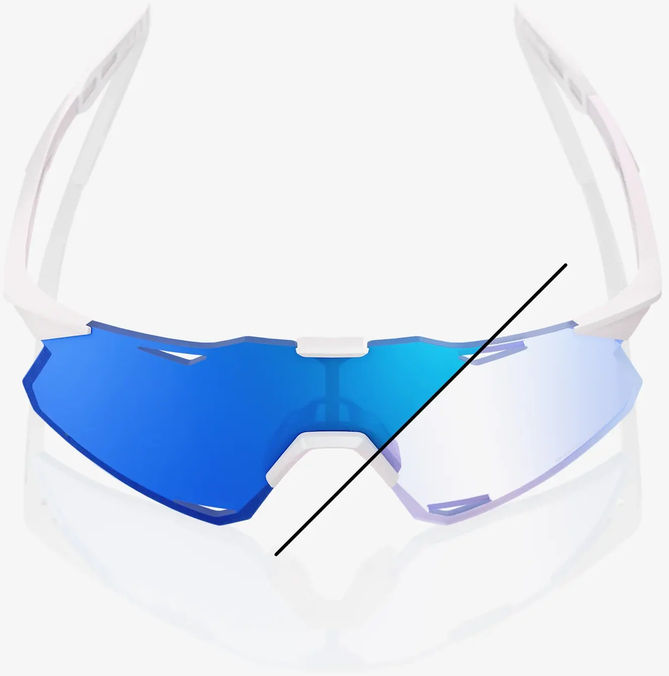 Beklædning - Cykelbriller - 100% HYPERCRAFT - Bastille LE - Pearl White Glitter - Blue Mirror Photochromic