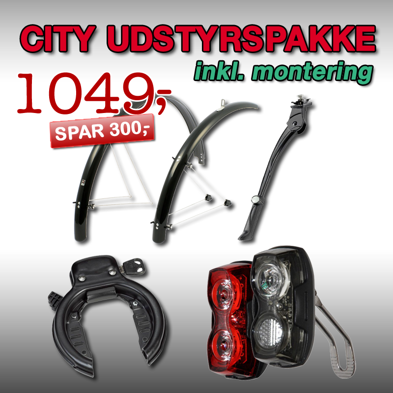 CITYBIKE Udstyrspakke 4 inkl. montering!