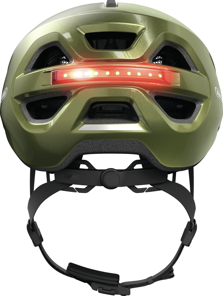 Beklædning - Cykelhjelme - Abus Hjelm Urban-I 4.0 m. LED - Pepper Green