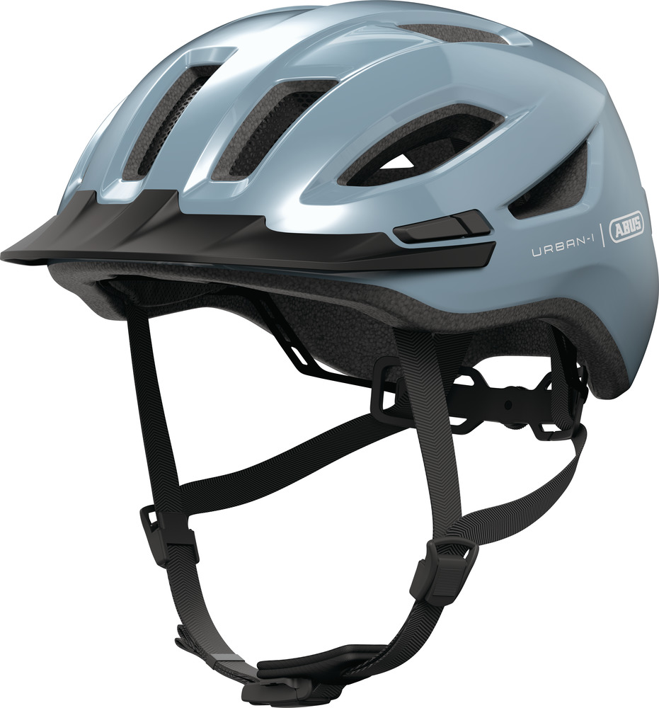 Beklædning - Cykelhjelme - Abus Hjelm Urban-I 4.0 m. LED - Glacier Blue