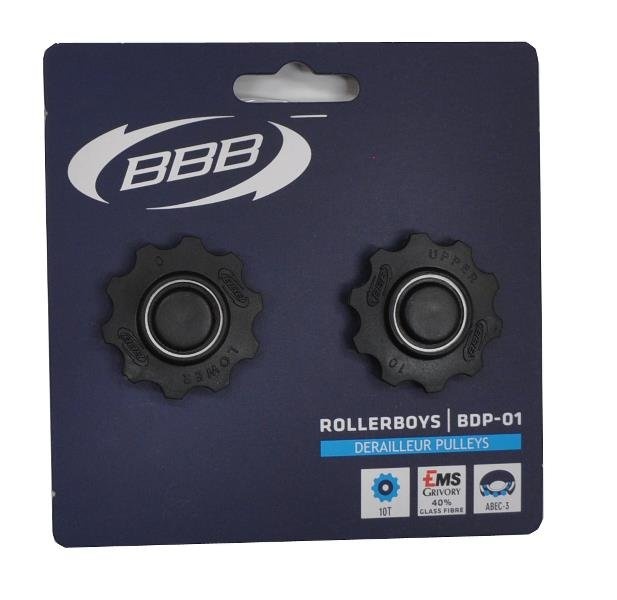 Se BBB pulleyhjul 10 tands med ABEC-3 lukkede lejer - Rollerboys 2 stk hos Cykelexperten.dk
