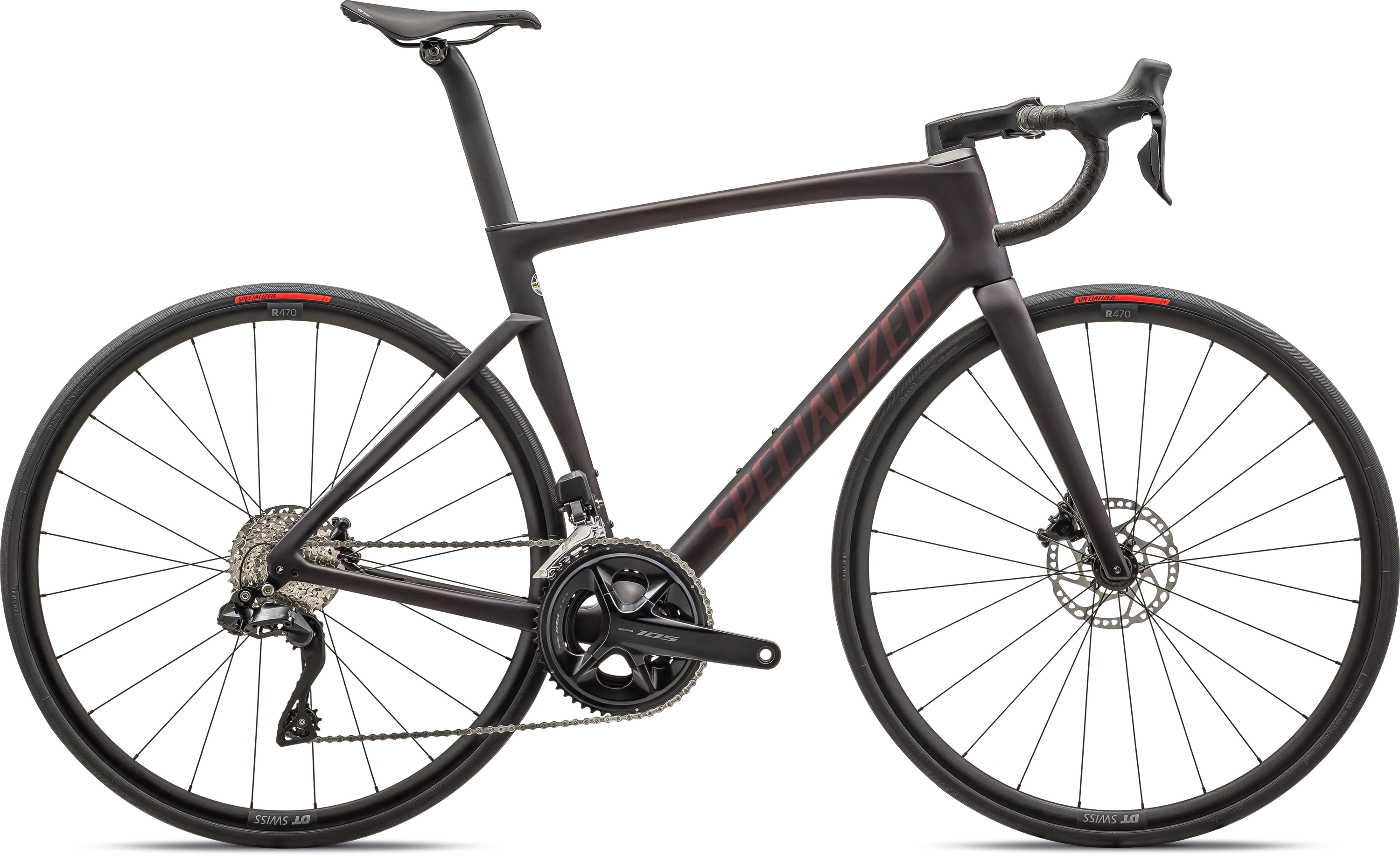 Specialized Tarmac Sl7 Comp Shimano 105 Di2 2024 Grå Rød