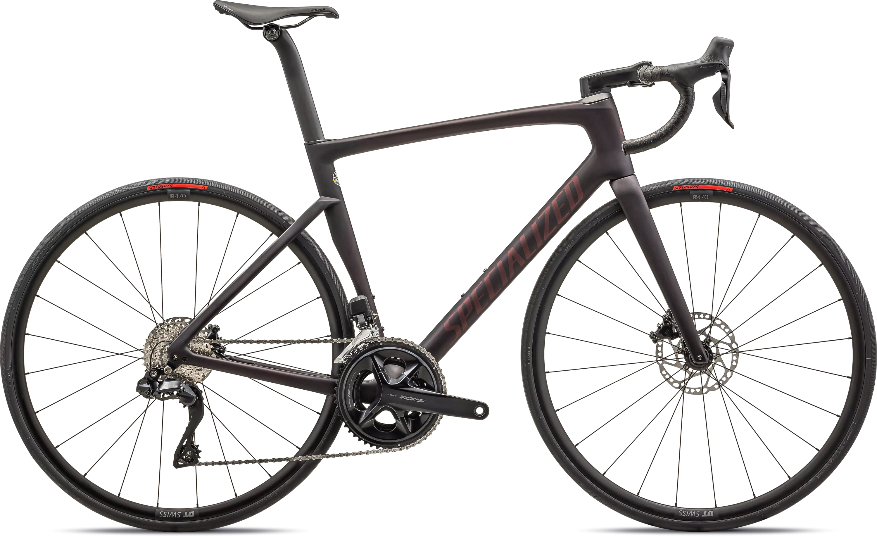 Cykler - Racercykler - Specialized Tarmac SL7 Comp - Shimano 105 Di2 2024 - Grå/Rød