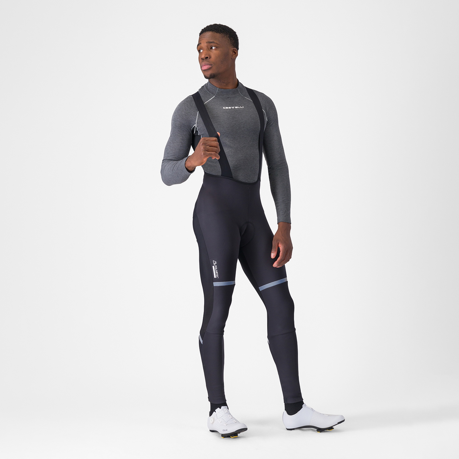Beklædning - Cykelbukser - Castelli POLARE 4 BIBTIGHT - Black