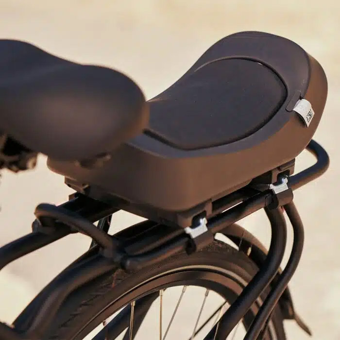 Tilbehør - Cykelstole - Urban Iki Barnestol Junior til bagagebærer - 5 til 10 år (max. 35 kg) - Bincho Black/Bincho Black
