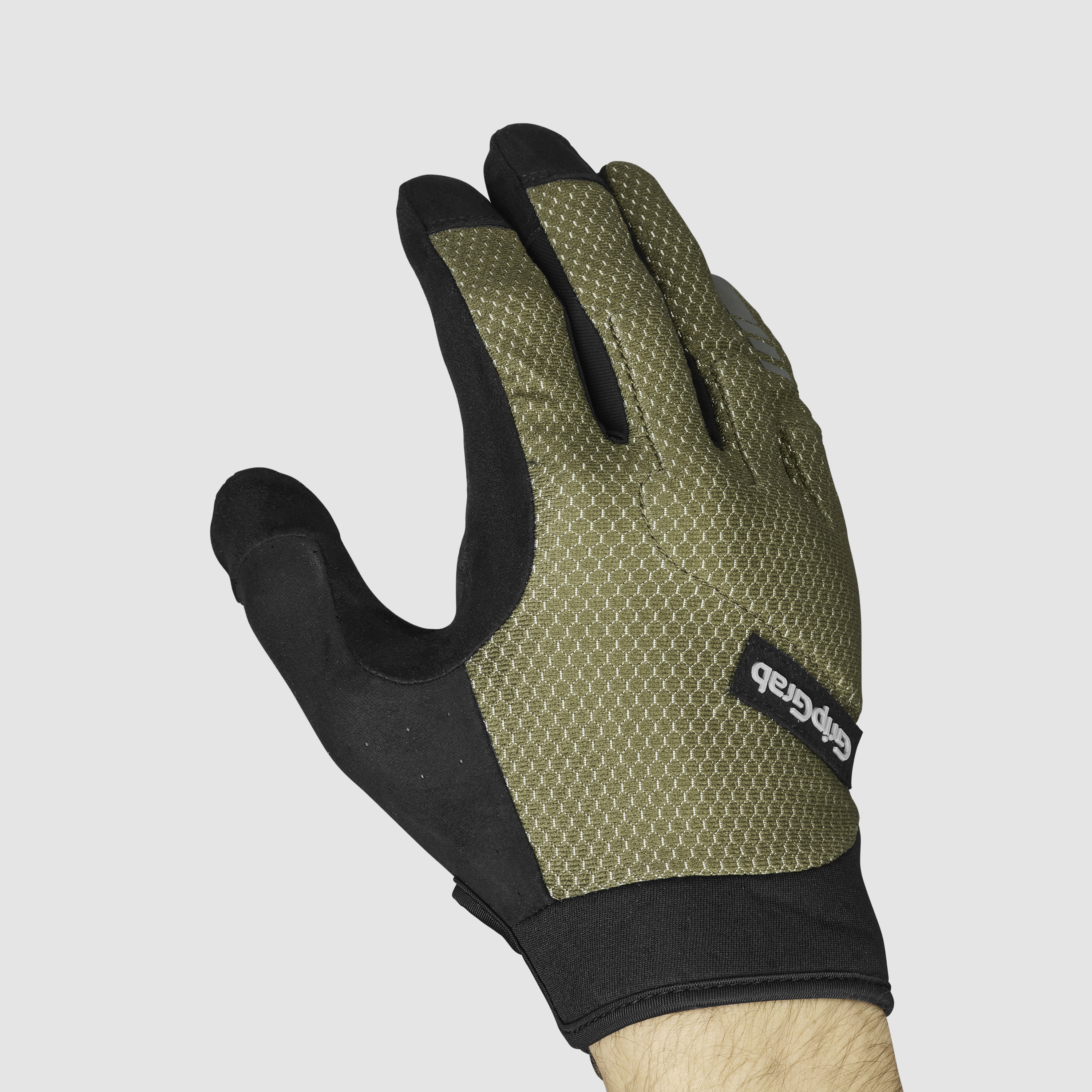 Beklædning - Cykelhandsker - GripGrab Descent Guarded Langfingret Sommerhandsker - Olive Green