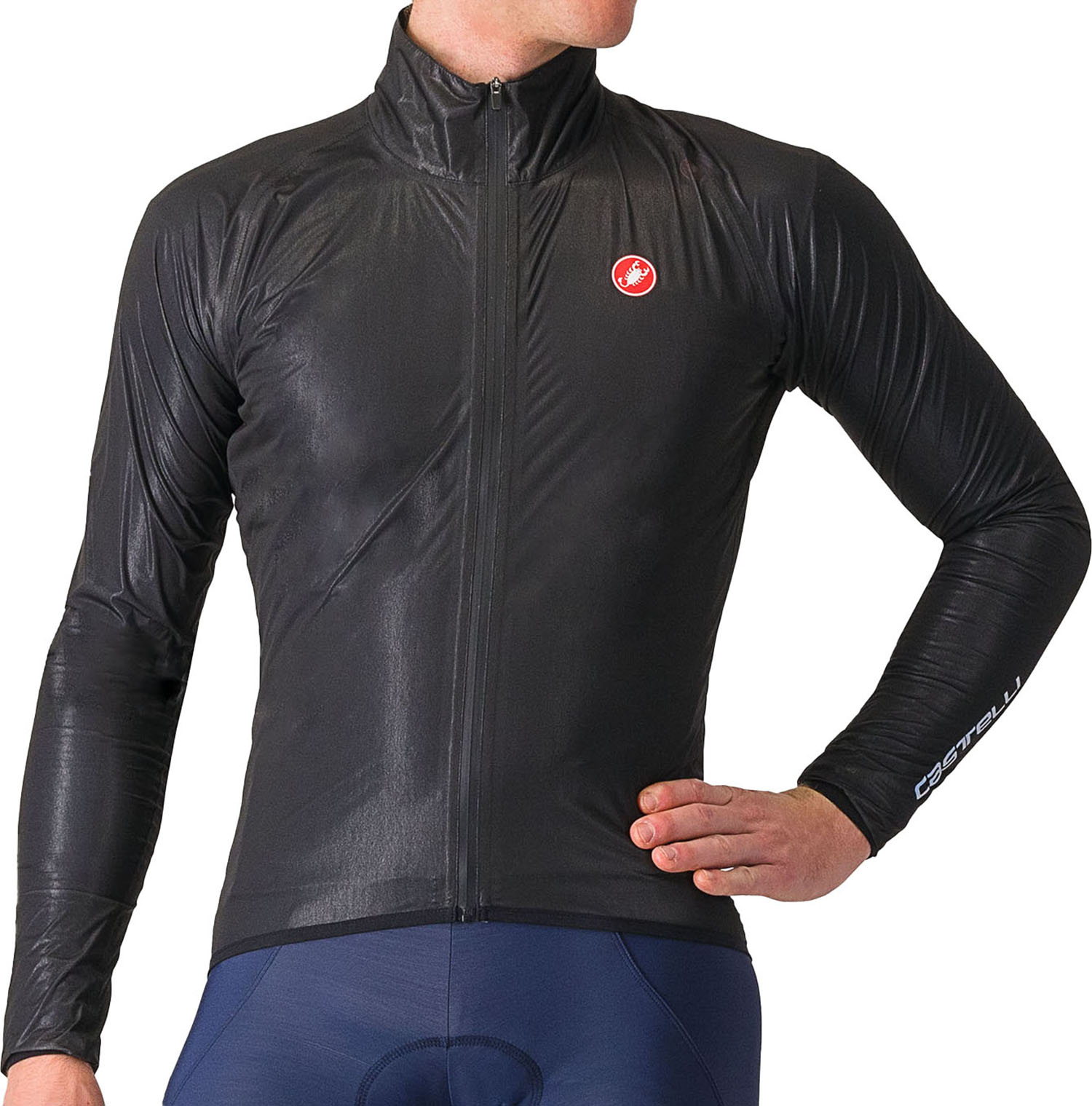 Castelli SQUALL SHELL Jacket - Light Black/Silver Gray