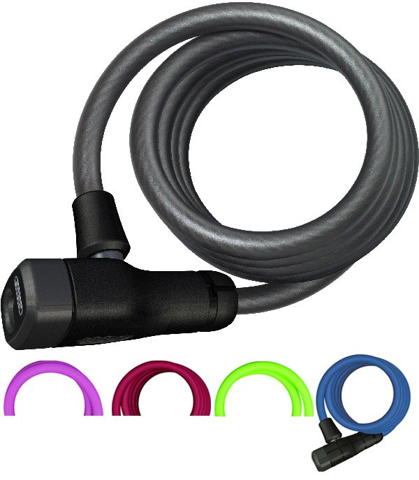 Abus 4508K Star Spirallås 150 cm 8 mm - Sort