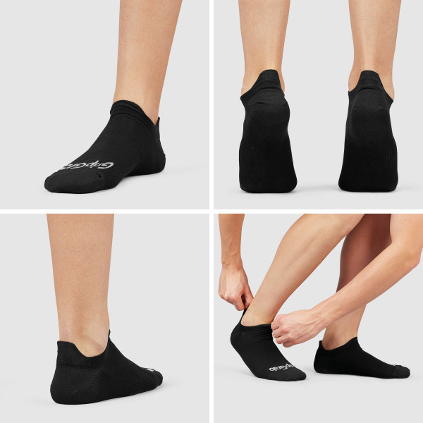 Beklædning - Sokker - GripGrab Classic No Show Sok 3-Pack - Sort
