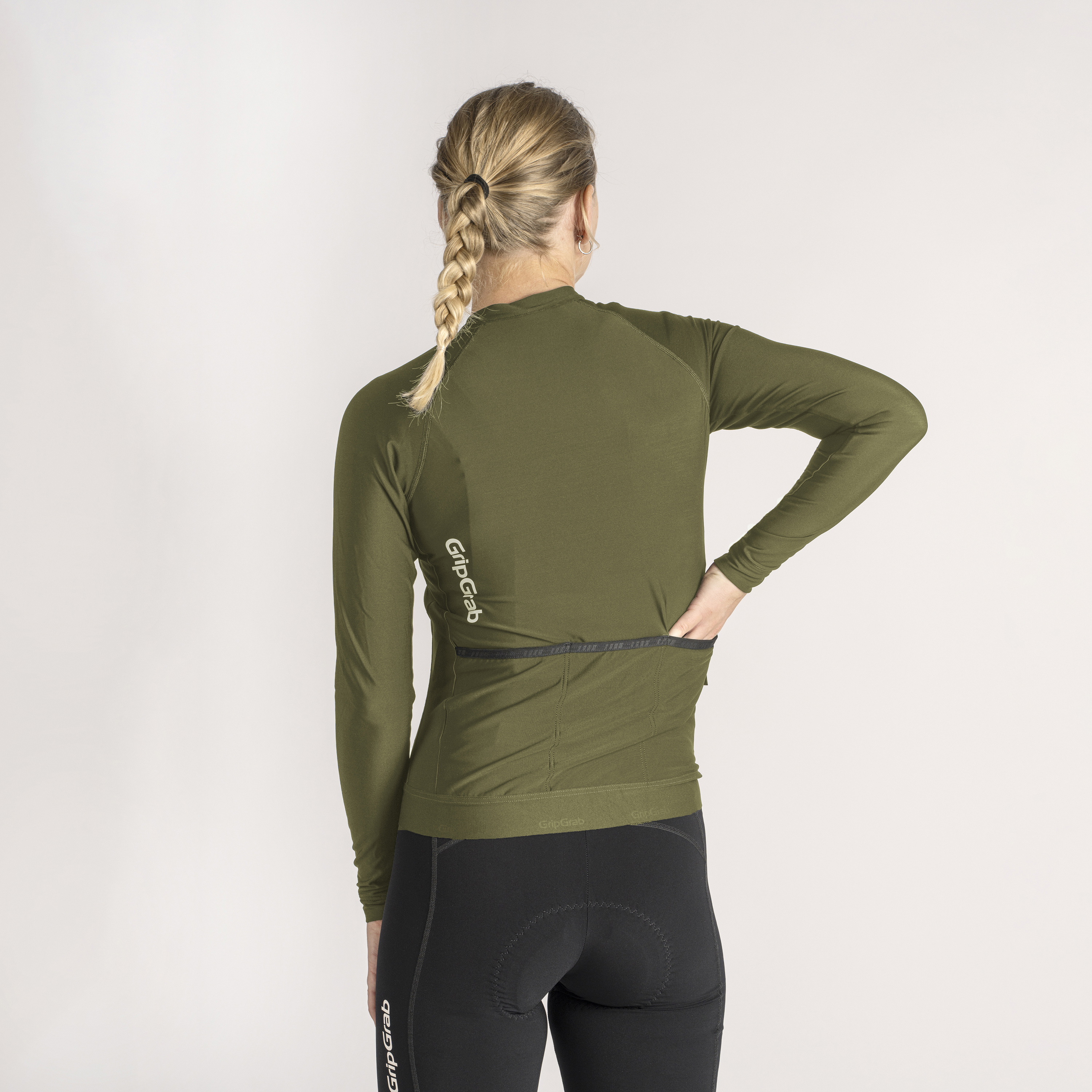 Beklædning - Cykeltrøjer - GripGrab PACR Langærmet Cykeltrøje til damer - Olive Green