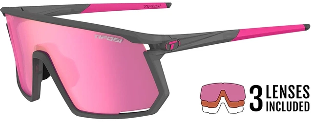 Tifosi Moab Cykelbriller – Satin Vapor Clarion Sunset Pink/AC Red/Clear