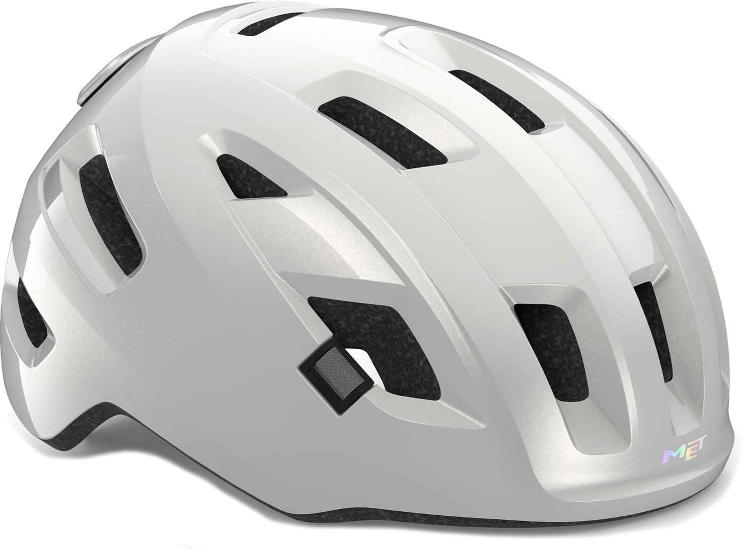 Se MET Helmet E-Mob - Glossy White hos Cykelexperten.dk