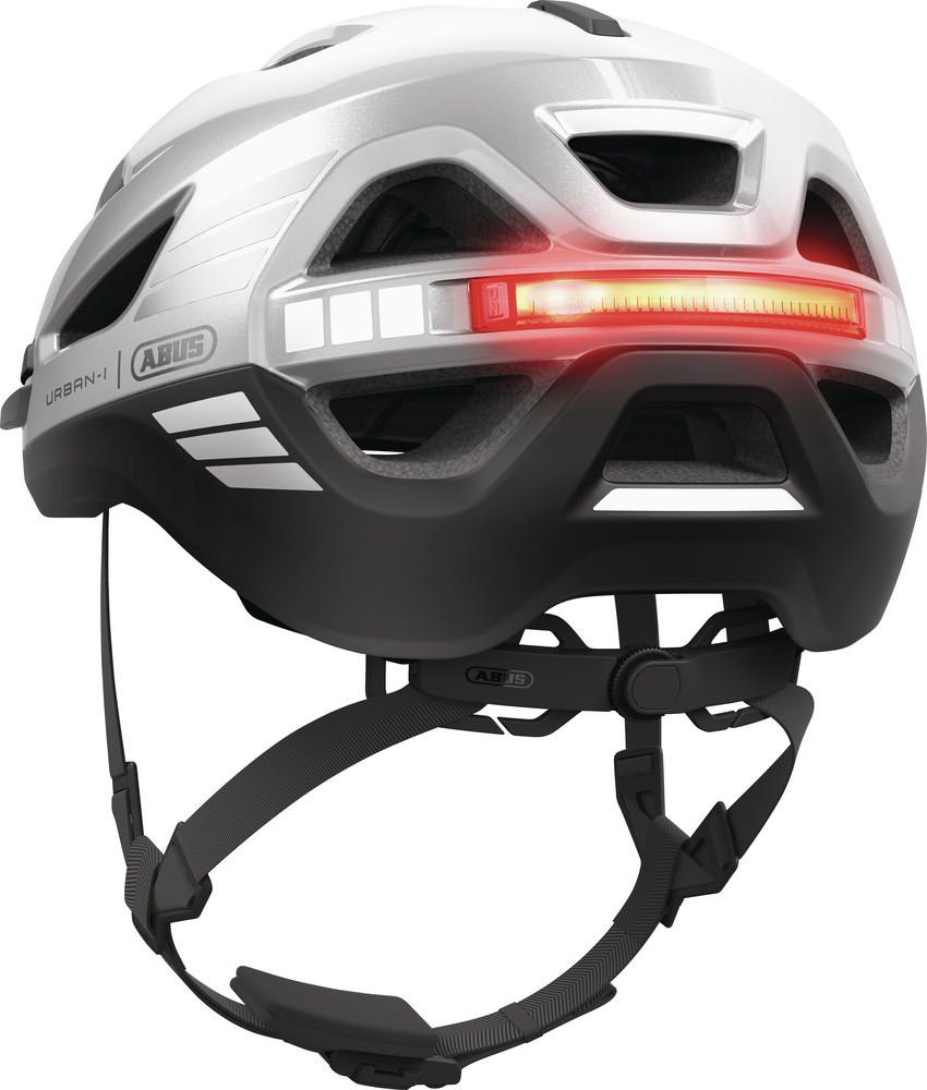 Beklædning - Cykelhjelme - Abus Hjelm Urban-I 4.0 ACE m. LED - Signal Silver