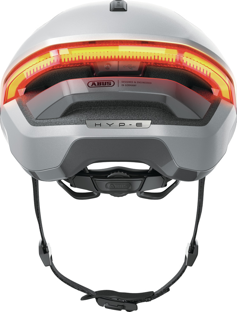 Beklædning - Cykelhjelme - Abus Hyp-E m. LED Lys - Gleam Silver