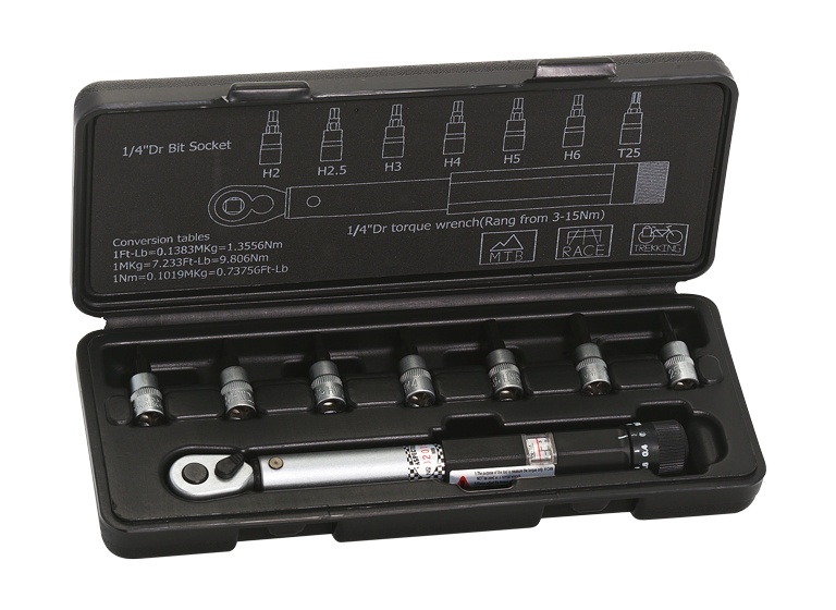 Tilbehør - Værktøj - XLC TO-S41 Torque 1/4" 3-15 Nm Momentnøgle