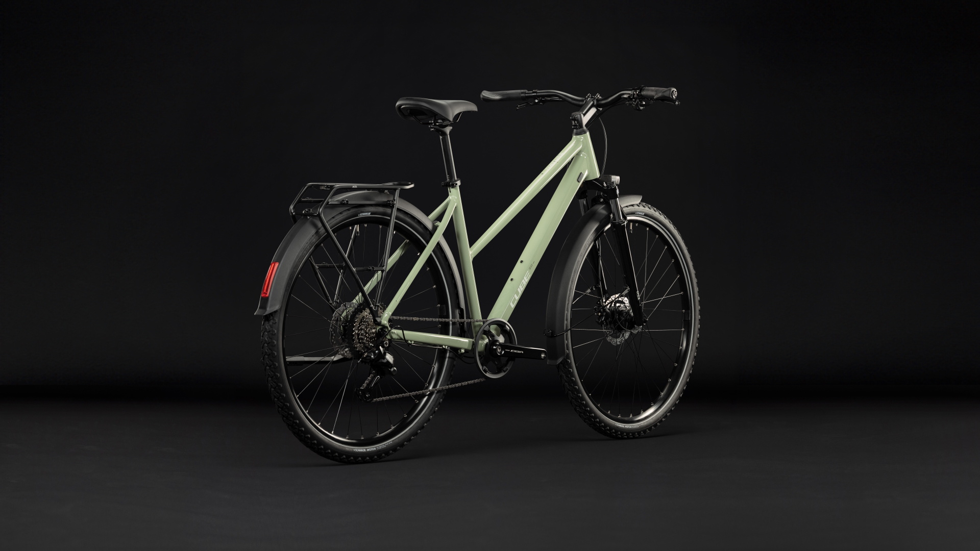 Cykler - Damecykler - Cube Nature ONE FE (Fully Equipped) Trapeze Dame 2027 - Almondgreen´green
