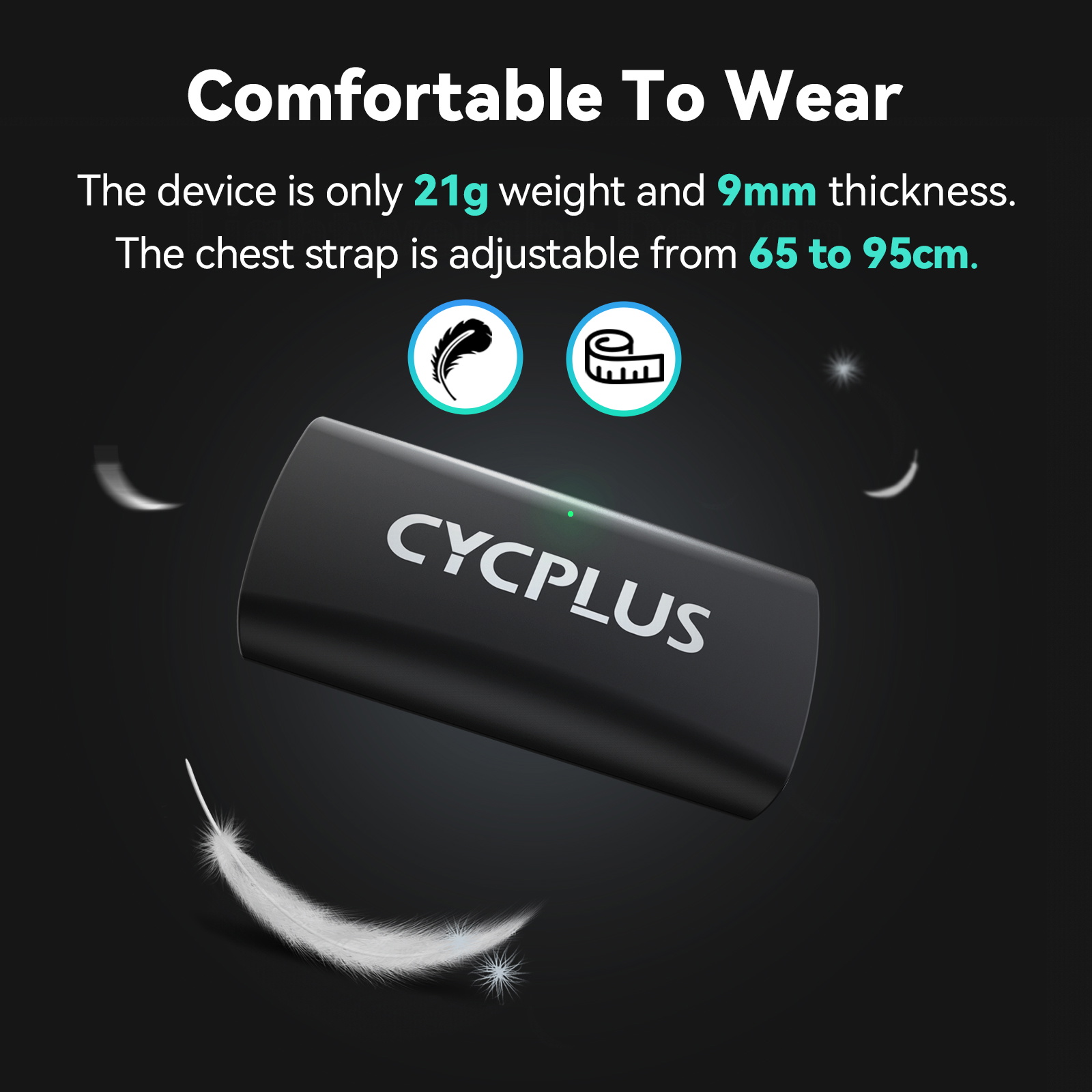 Reservedele - Tilbehør til cykelcomputere - Cycplus H2 Pulsmåler