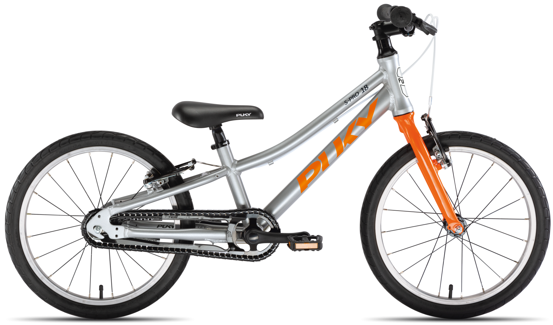 Cykler - Børnecykler - PUKY S-Pro 18-1 SuperLight - Sølv/Orange