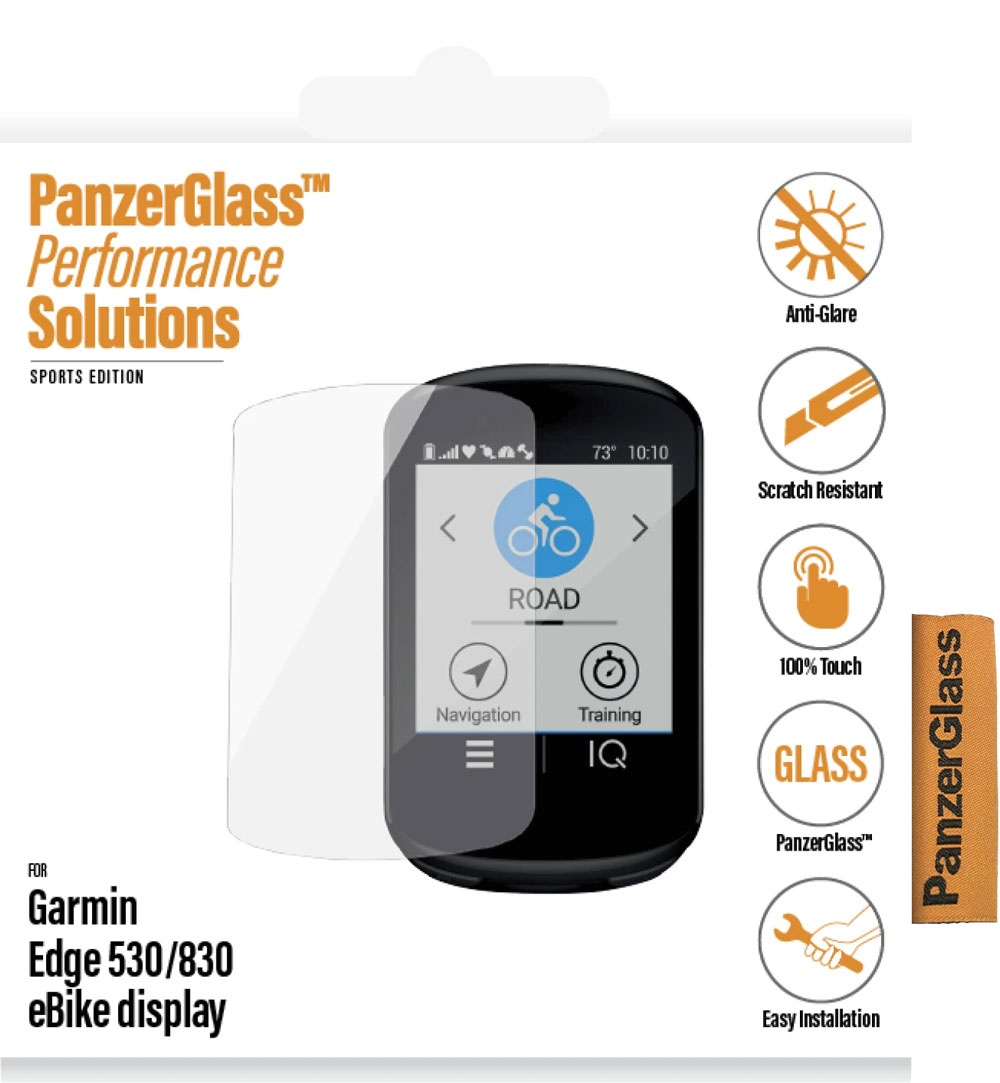 Tilbehør - Cykelcomputer & GPS - Panzerglass Garmin Edge 530/830 Anti-Glare beskyttelselsglas