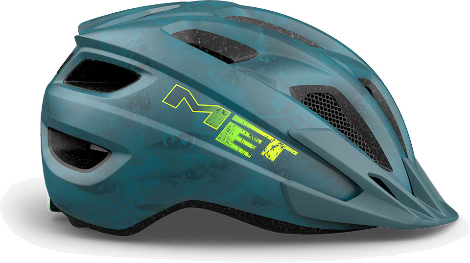 Beklædning - Cykelhjelme - MET Helmet Crackerjack m LED - Petrol/Matt
