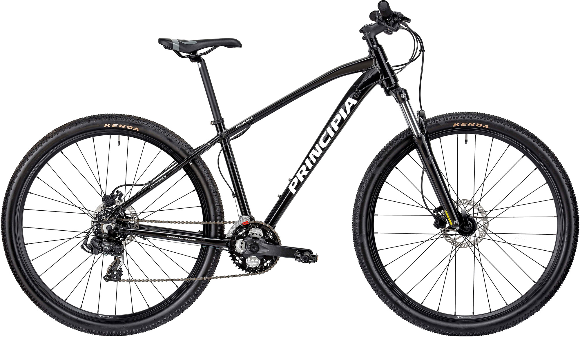 Principia MTB A2.7 27,5" Tourney 3x7sp Susp. 2026 - Sort m. Hvid