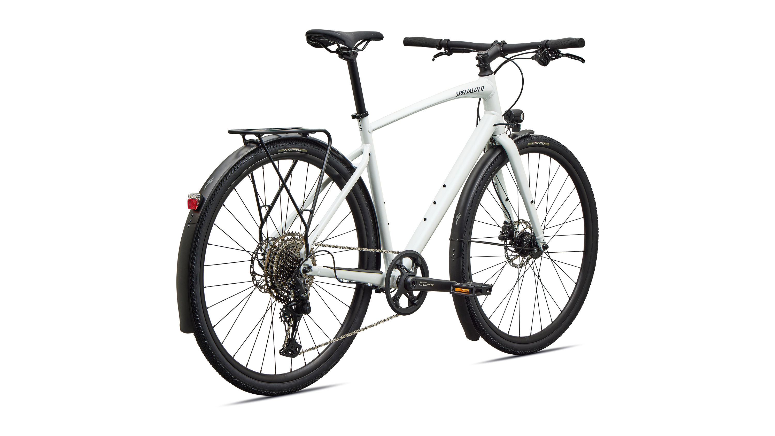 Cykler - Herrecykler - Specialized Sirrus X 3.0 EQ 2027 - Gloss Metallic White Silver / Metallic Deep