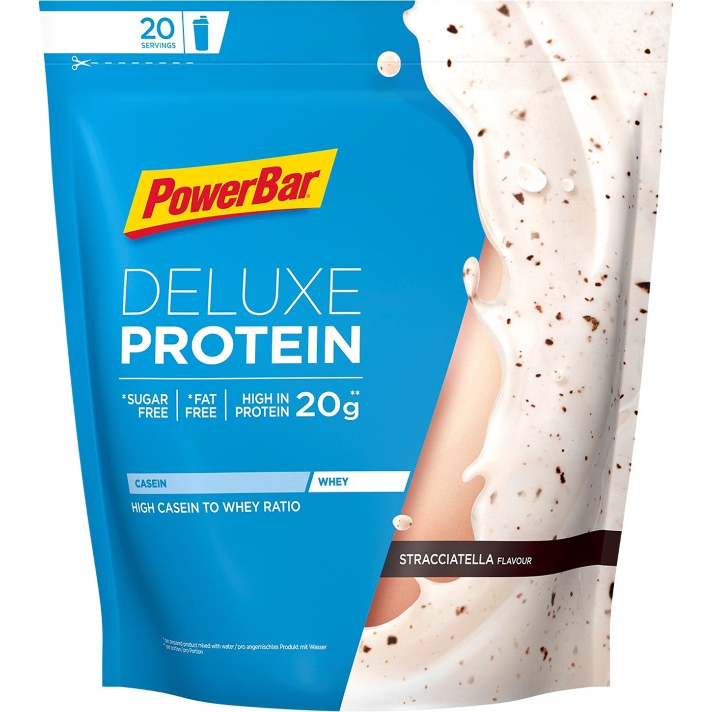 Tilbehør - Energiprodukter - Powerbar Protein Deluxe 80% - Protein pulver - Stracciatella 500g