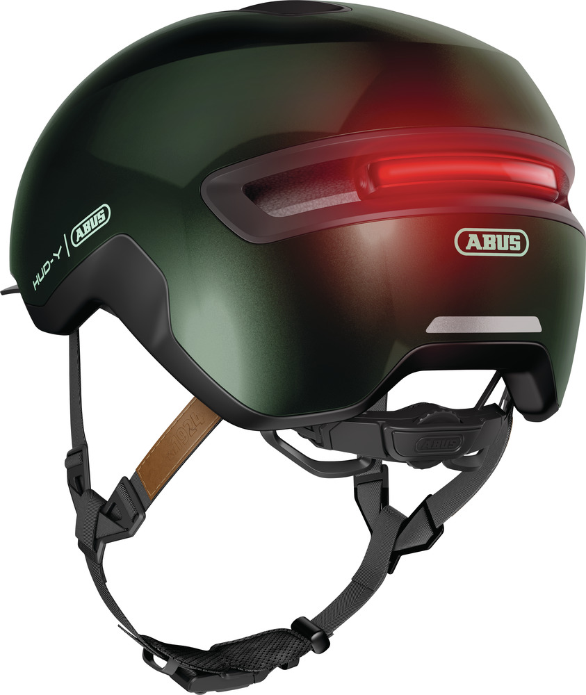 Beklædning - Cykelhjelme - Abus Hud-Y m. LED - Moss Green