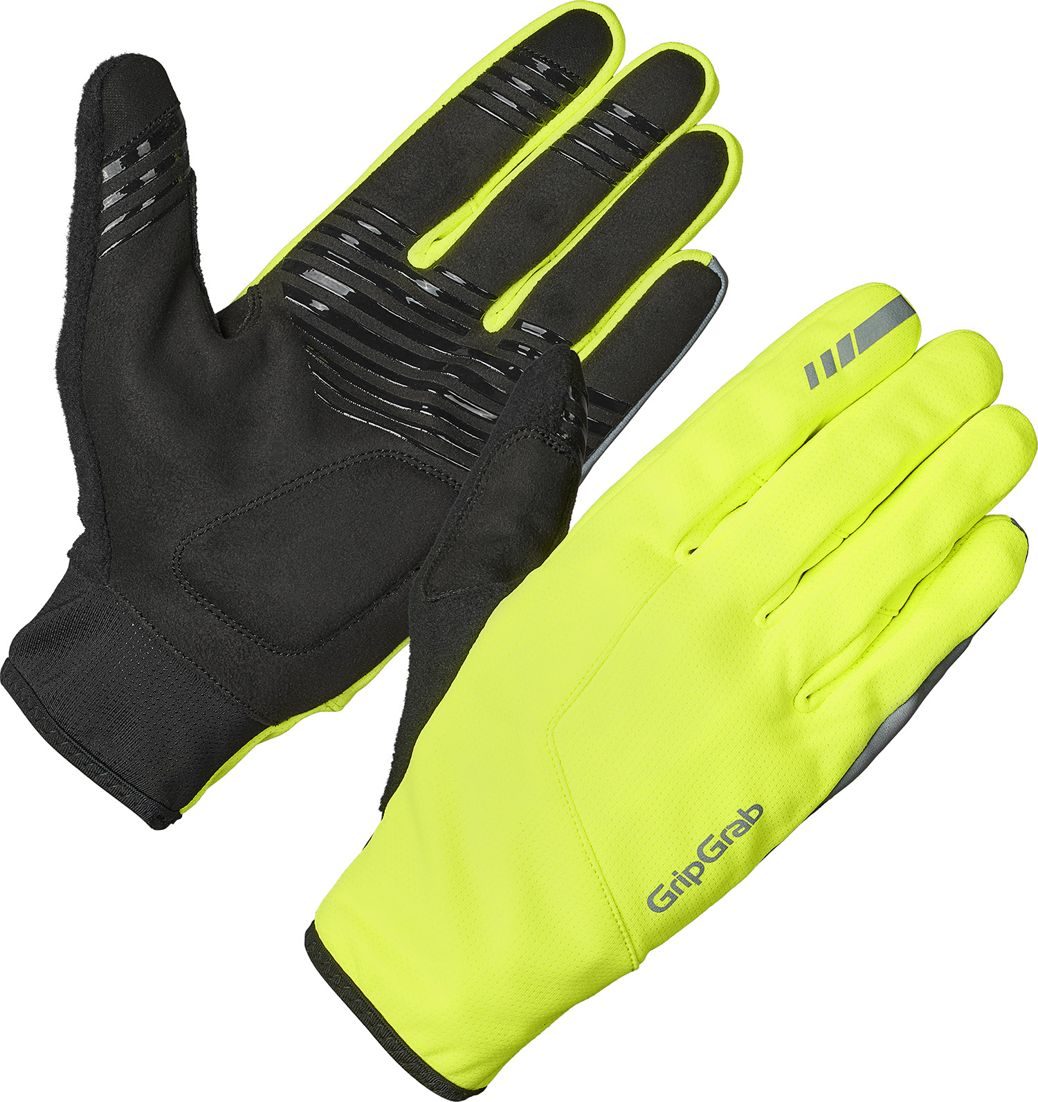 Gripgrab Hurricane 2 - Vindtætte midseason cykelhandsker - Hi-Vis - Str. L