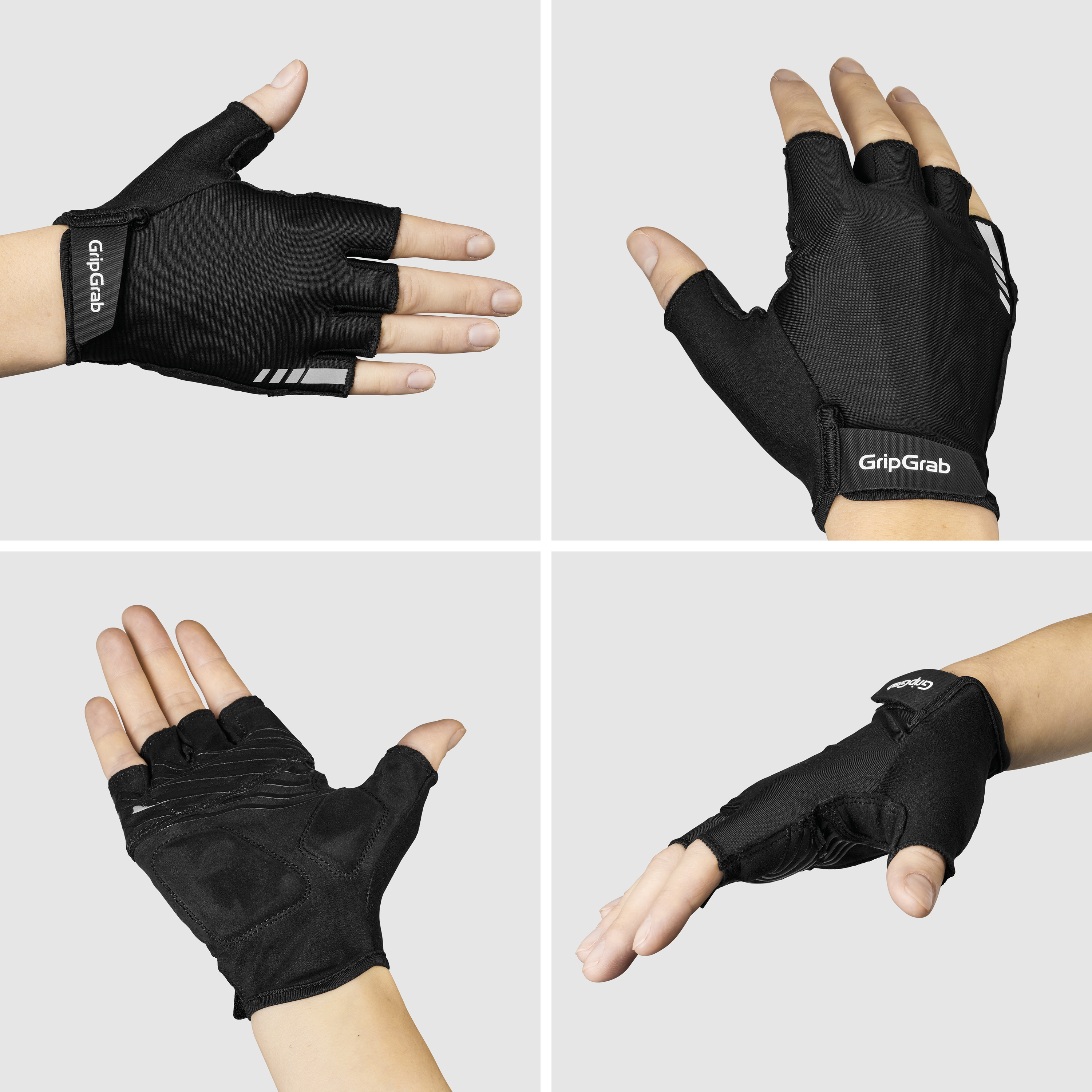 Beklædning - Cykelhandsker - GripGrab W's RIDE Polstret Kortfingret Sommerhandsker - Black
