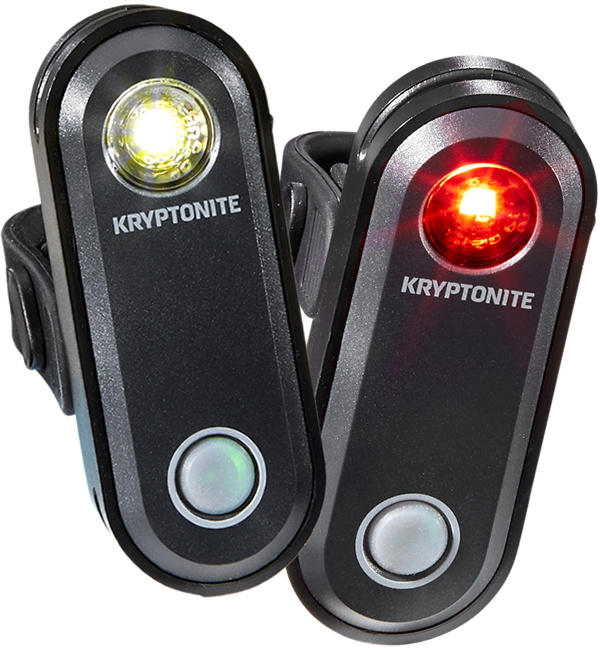Tilbehør - Cykellygter - Kryptonite Lygte Avenue F-65 & R-30 S USB LED Lygtesæt