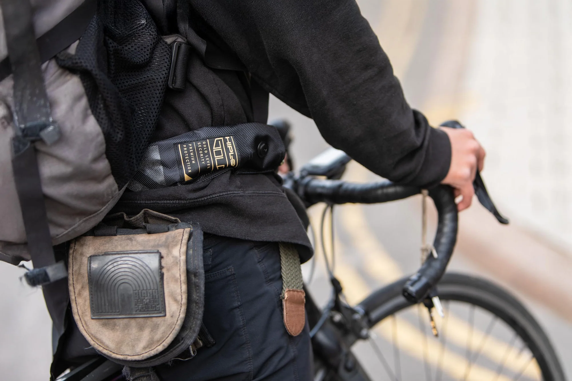 Tilbehør - Cykellås - HIPLOK Gold Wearable Chain Lock - Black