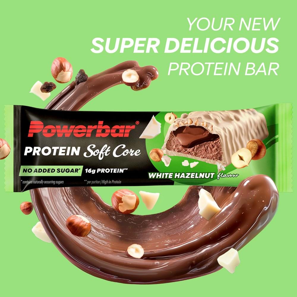 Beklædning - Børnecykeltøj - PowerBar Protein Soft Core 48g - White Hazelnut