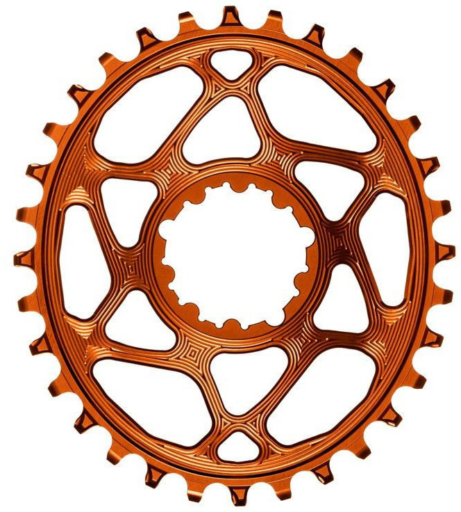 Billede af AbsoluteBlack Chainring Direct Mount Singlespeed 36T - Oval - SRAM (Boost) - Orange