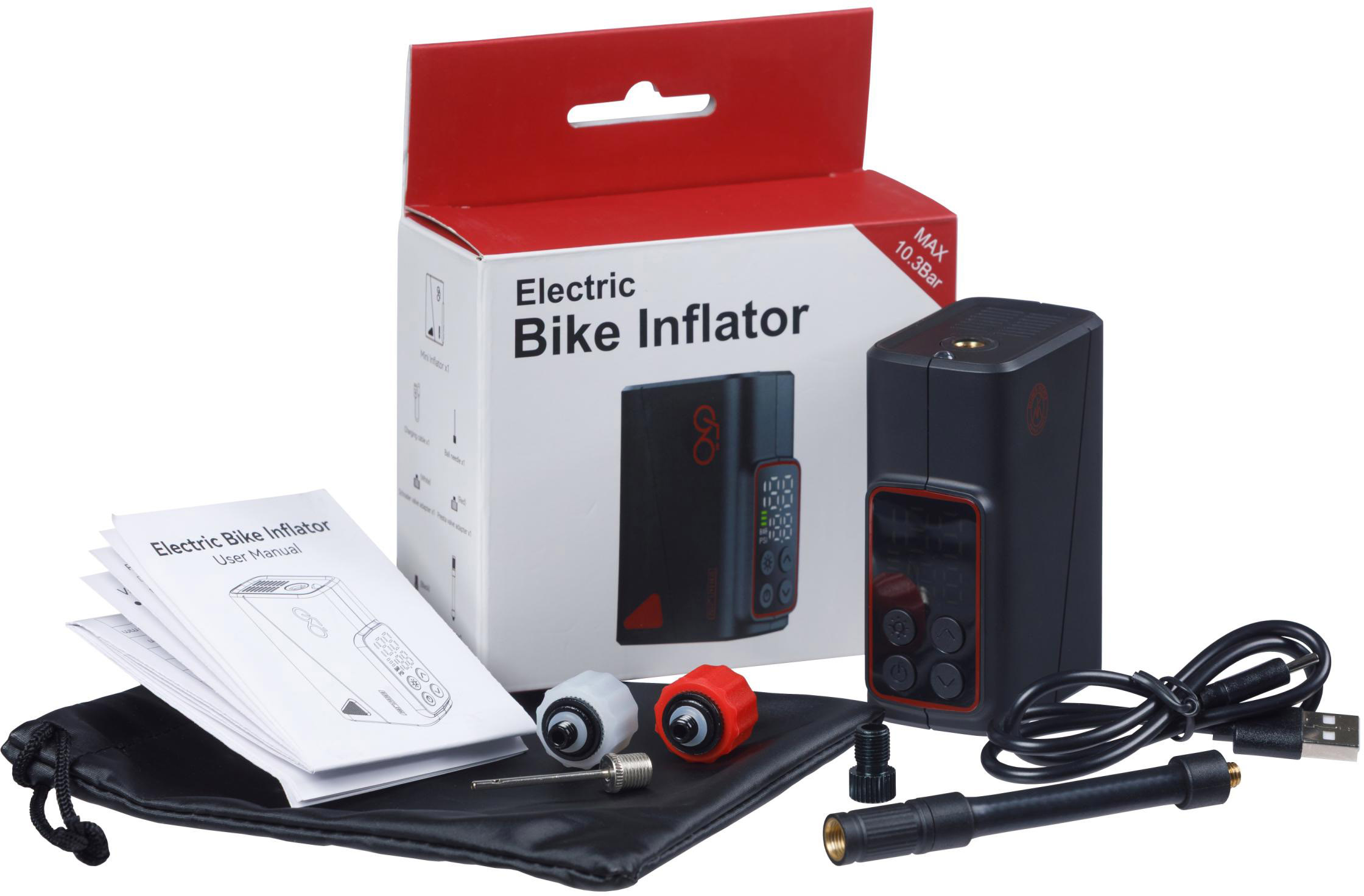 Tilbehør - Cykelpumper - Elektrisk Minipumpe 150psi/10bar