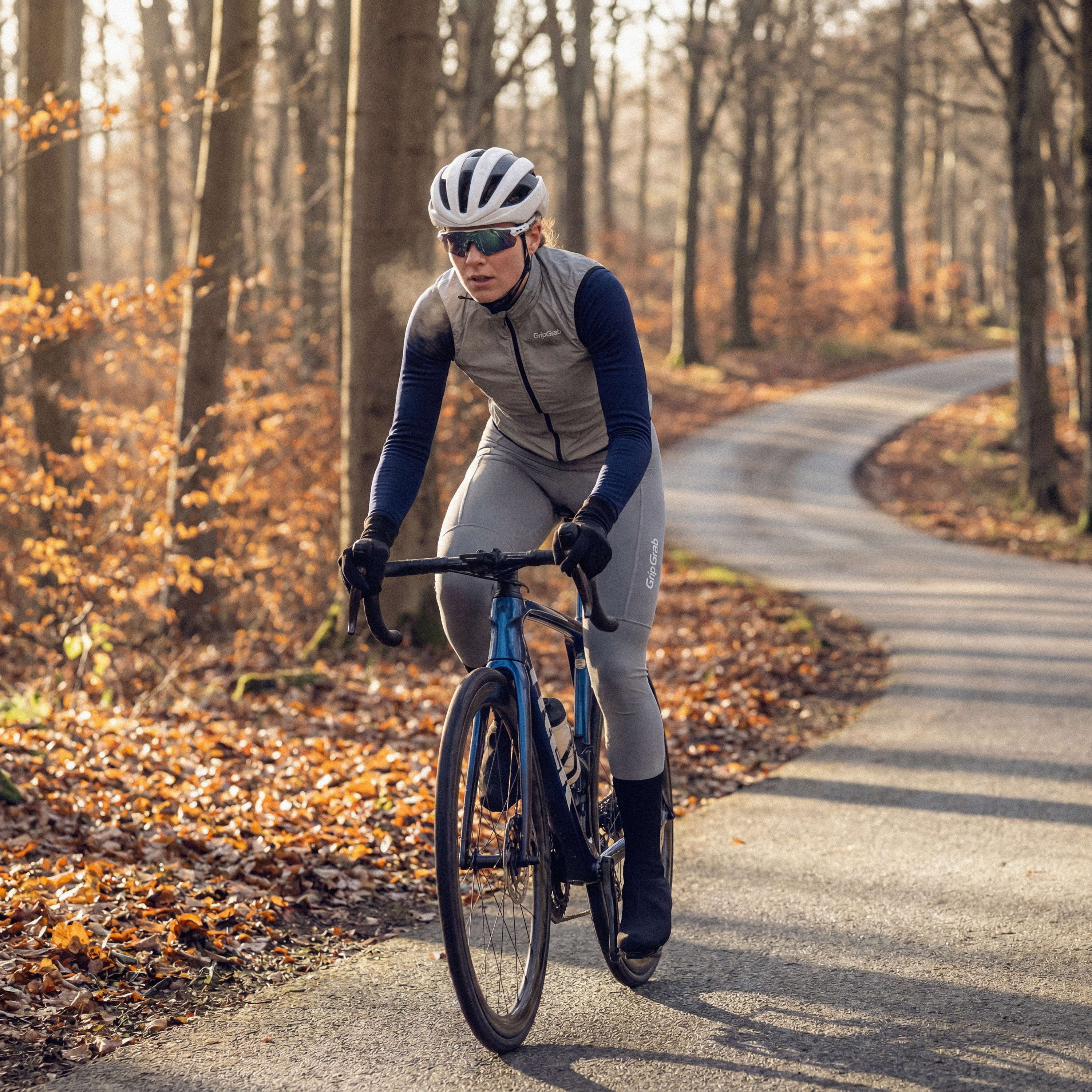 Beklædning - Cykelbukser - GripGrab PACR Thermo bibtights til damer - Grey