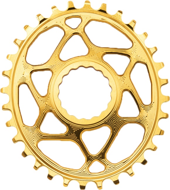 AbsoluteBlack Chainring Direct Mount Singlespeed 28T - (1x10/11/12)  Oval (RaceFace) - Gul