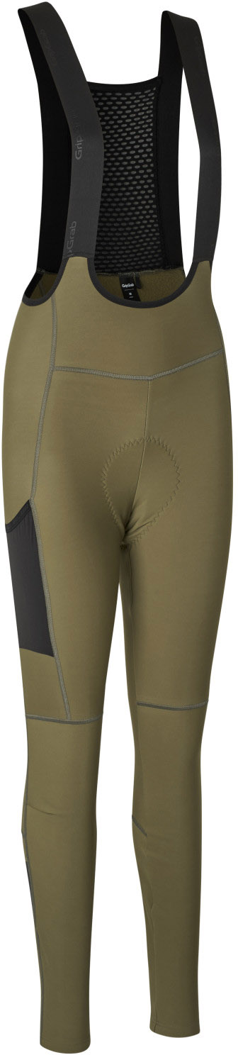GripGrab PACR Thermo bibtights til damer - Olive Green
