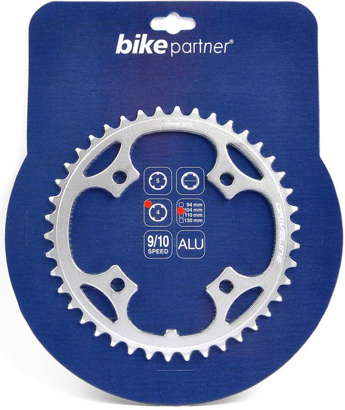 Bikepartner Driveline 44t Alu Klinge Ø104 4huls - 9/10 speed