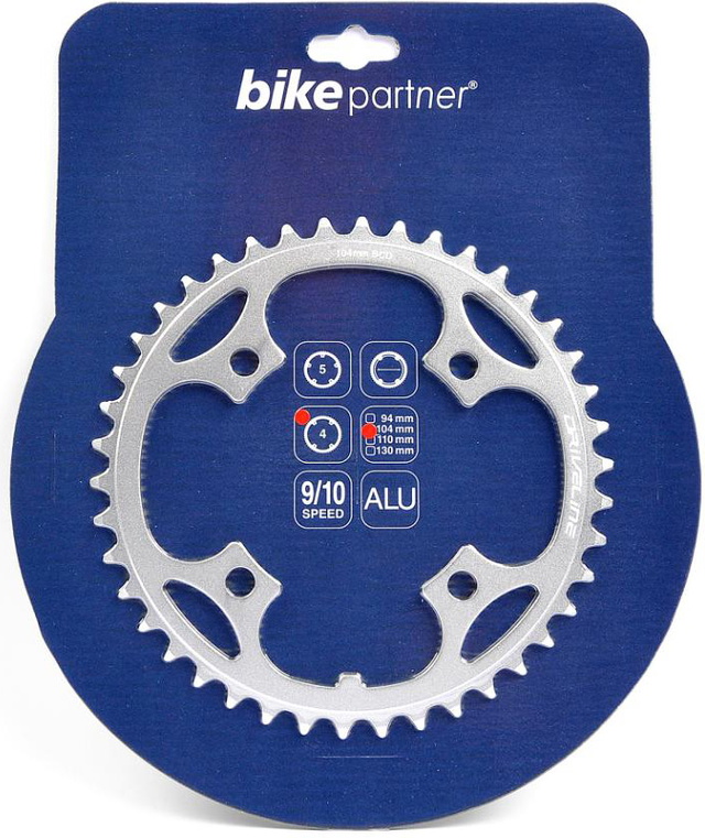 Bikepartner Driveline 44t Alu Klinge Ø104 4huls - 9/10 speed